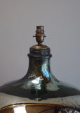 Large Rounded Silvered Demijohn Lamp