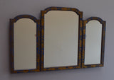 Blue Chinoiserie Triptych Mirror