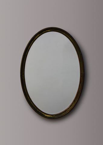 Verdigris Oval Mirror