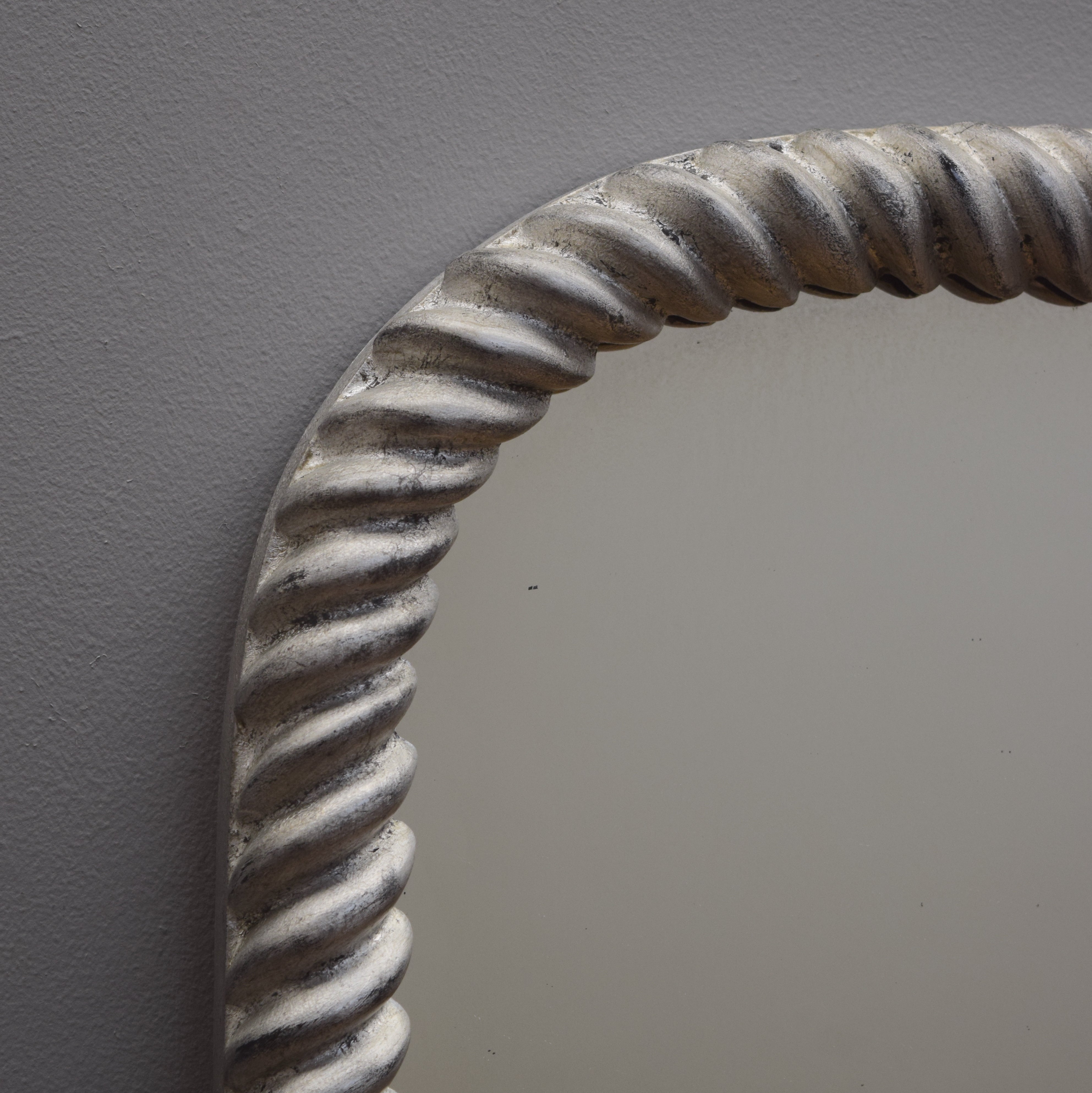 Aged Silver Gilt Rope Frame