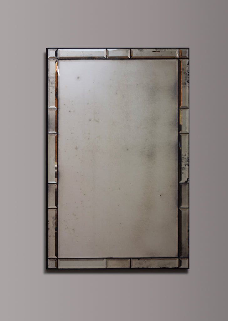 Armand Bevelled Panelled Frameless Antiqued Mirror