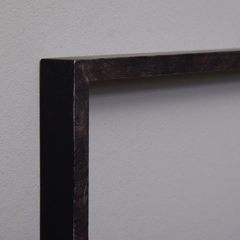 Narrow Flat Frame Moulding with Bronzed Painted Finish | Rough Old Glass