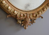 French Oval Crested Mirror