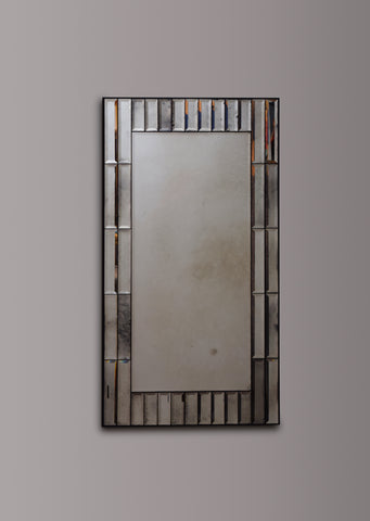 Louis Bevelled Panelled Frameless Antiqued Mirror