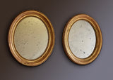 Pair of Gilt Oval Mirrors - SOLD