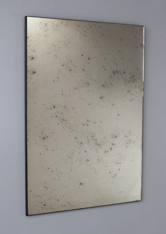 Single Panel Frameless Antiqued Mirror