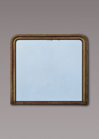 Large French Gilt Overmantel Mirror