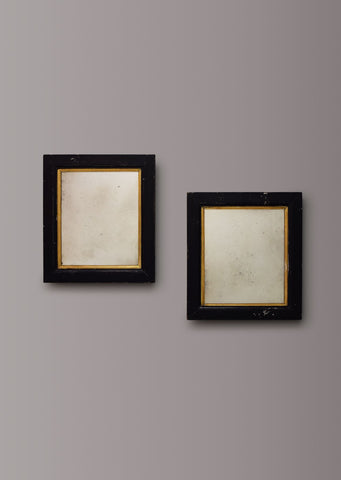 Pair of Gilt & Ebonised Mirrors