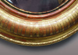 Pair of Gilt Convex Oval Mirrors