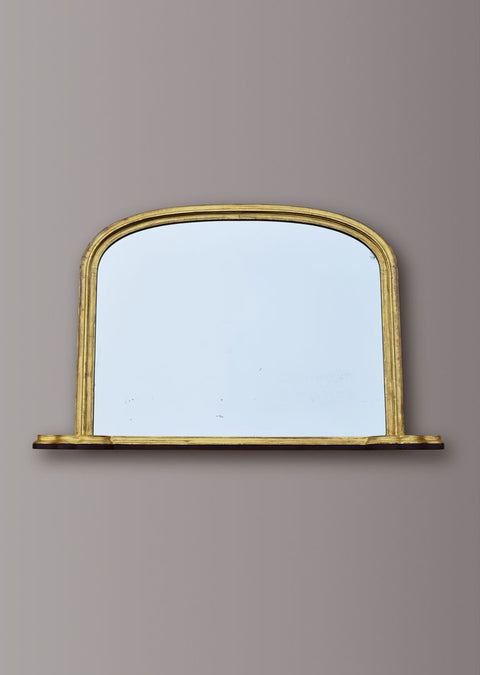 Large Early 19th Century English Gilt Overmantel Mirror